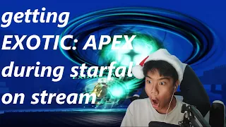 getting EXOTIC: APEX during Starfall on stream in SOL'S RNG