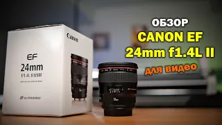 Обзор Canon EF 24mm f1.4L II для видеосъёмки