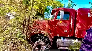 WILL IT START? Freightliner has to be cut out of the woods!