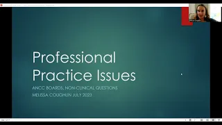 Professional Practice guidelines: ANCC BOARDS