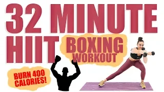 32 Minute HIIT Boxing Workout 🔥Burn 400 Calories! 🔥