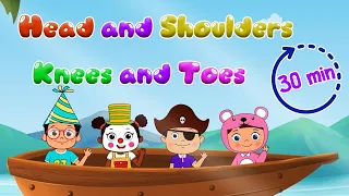 Head and Shoulders Knees and Toes Rhyme | Kids Song With Lyrics | Bumcheek TV Rhymes For Kids