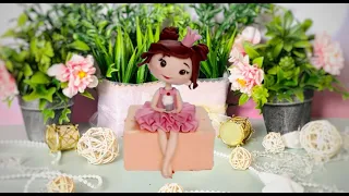Ознакомительный урок фигурка маленькой принцессы из мастики  Фигурка на торт  Лепка для начинающих