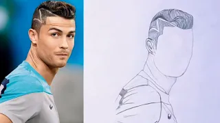 How to Draw Cristiano Ronaldo, Ronaldo Drawing #CR7 #alnassr #art #cristianoronaldo #howto