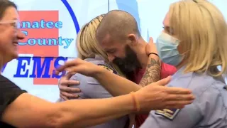 Florida bicyclist meets paramedics who saved him after crash