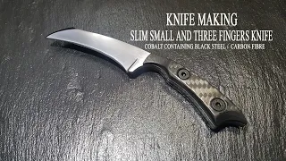 KNIFE MAKING / SLIM SMALL AND THREE FINGERS KNIFE 수제칼 만들기#46