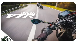 BACK CHASING! HONDA VTR SP2 1000cc vs MT-03 300cc