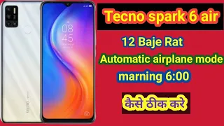 Tecno spark 6 air Automatic airplane mode kaise hataye #video