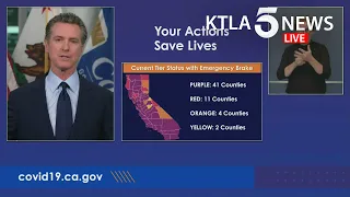 Coronavirus: California has hit the 'emergency brake' on reopenings, Gov. Gavin Newsom says