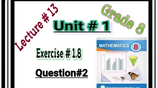 8th Maths Exercise#1.8 Question#2