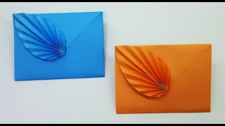 Colored Paper Envelope | Very Easy Origami Envelope Making Tutorial | DIY Paper Leaf Envelope