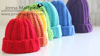 Easiest Worsted Crochet Hat | Easy Ribbed Adult Hat | Beginner Friendly | Unisex Hat #crochetbeanie