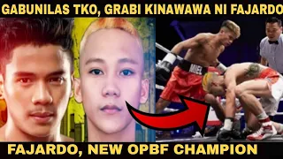 GABUNILAS VS FAJARDO❗ANGAS NG CEBU TKO SA ROUND 1!MIEL FAJARDO NEW OPBF CHAMPION!