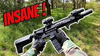 This Airsoft Gun is INSANE!! | Krytac Trident MK-II CRB Gameplay