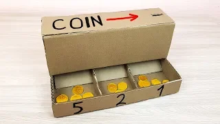 Easiest Way to Make Coin Sorting Machine from Cardboard DIY