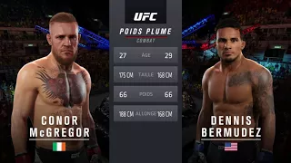 Combat UFC 2 entre CONOR Mcgregor et DENIS Bermudez