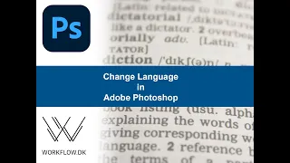 Change language in Adobe Photoshop