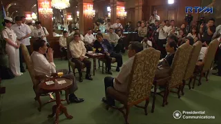 President Duterte meets with the family of hazing victim Horacio Castillo III in Malacañang