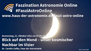 Blick auf den Mond: Unser kosmischer Nachbar im Visier - Carolin Liefke bei #FasziAstroOnline