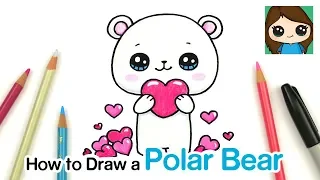 How to Draw a Polar Bear Holding a Heart