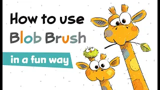 How to Use BLOB BRUSH to Color a Digital Drawing! Adobe Illustrator Tutorial. Vector Coloring Steps