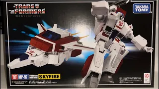 Transformers masterpiece Skyfire review. MP 57 takara jetfire seige, G1 & generations comparison