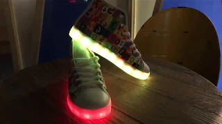 Artsadd Custom Printed Light Up Shoes/Model 045