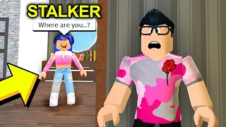 I Had To HIDE From A STALKER.. But She Broke Into My House.. (Roblox Bloxburg)