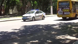 VW Polo security police with siren responding to call