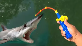 $5 TOY FISHING ROD Catches BIG FISH!!!