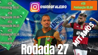 CARTOLA FC 2021 - TIME PRINCIPAL  RODADA 27° DO CARTOLA FC.  MITAMOS MAIS UMA RODADA.