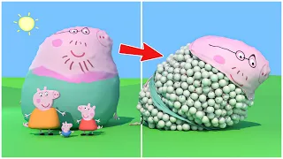 Peppa Pig vs 1000KG Weight experiment 😄 NOT FOR KIDS!!! V2