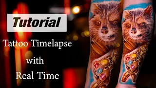 Incredible Guardians Of Galaxy Tattoo: Real Time Timelapse