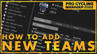 HOW TO ADD OR MODIFY TEAMS ON PRO CYCLING MANAGER 2023 || Pro Cycling Manager 2023 Tutorial