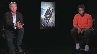Tenet director Christopher Nolan and star John David Washington talk to Dean