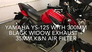 Black Widow Exhaust on Yamaha YS-125