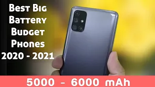 Best Budget Big Battery New Phones ( 5000 - 6000mAh) to buy in 2020 - 2021