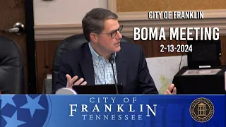 City of Franklin, BOMA Meeting 2-14-2024