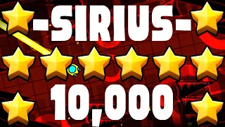 10,000 stars! -sirius- 100% 60hz (Medium Demon) by FunnyGame, 71st video 😉 [Geometry Dash]