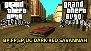 SAN ANDREAS HOW TO OBTAIN THE BP,FP,EP,DP,UC DARK RED SAVANNAH