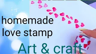 Homemade love stamp roller/how to make stamp at home/diy stamp how to print your pepper#stamproller