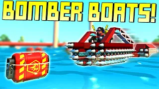 Boat Battles in a Bomb Filled Custom Water Arena! - Scrap Mechanic Multiplayer Monday