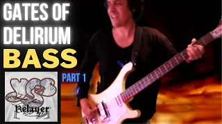 YES - The Gates of Delirium (i) (Chris Squire bass cover + bass pedals)