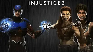 Injustice 2 - Атом против Гепарды и Виксен - Intros & Clashes (rus)