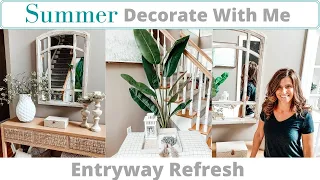 SUMMER DECORATE WITH ME | *NEW* ENTRYWAY SUMMER DECOR 2021 | SUMMER DECORATING IDEAS