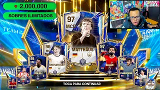 🤯 ¿QUE PASA SI GASTAS 2,000,000 de JOYAS en SOBRES ILIMITADOS TOTY del FC MOBILE?