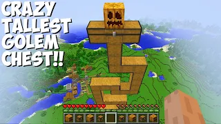 What HAPPENS if you SPAWN the CURSED TALLEST CHEST GOLEM in Minecraft ? MAZE SUPER CHEST GOLEM !