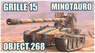 Grille 15, Object 268 & Minotauro • WoT Blitz Gameplay