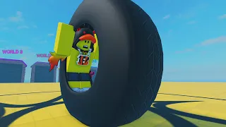 Obby But You're In A Tire World 2-3 [Full Walkthrough] Roblox Gameplay