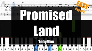 TobyMac - Promised Land (Key of C) | Sheet + Lyrics + Chords Piano Easy Tutorial